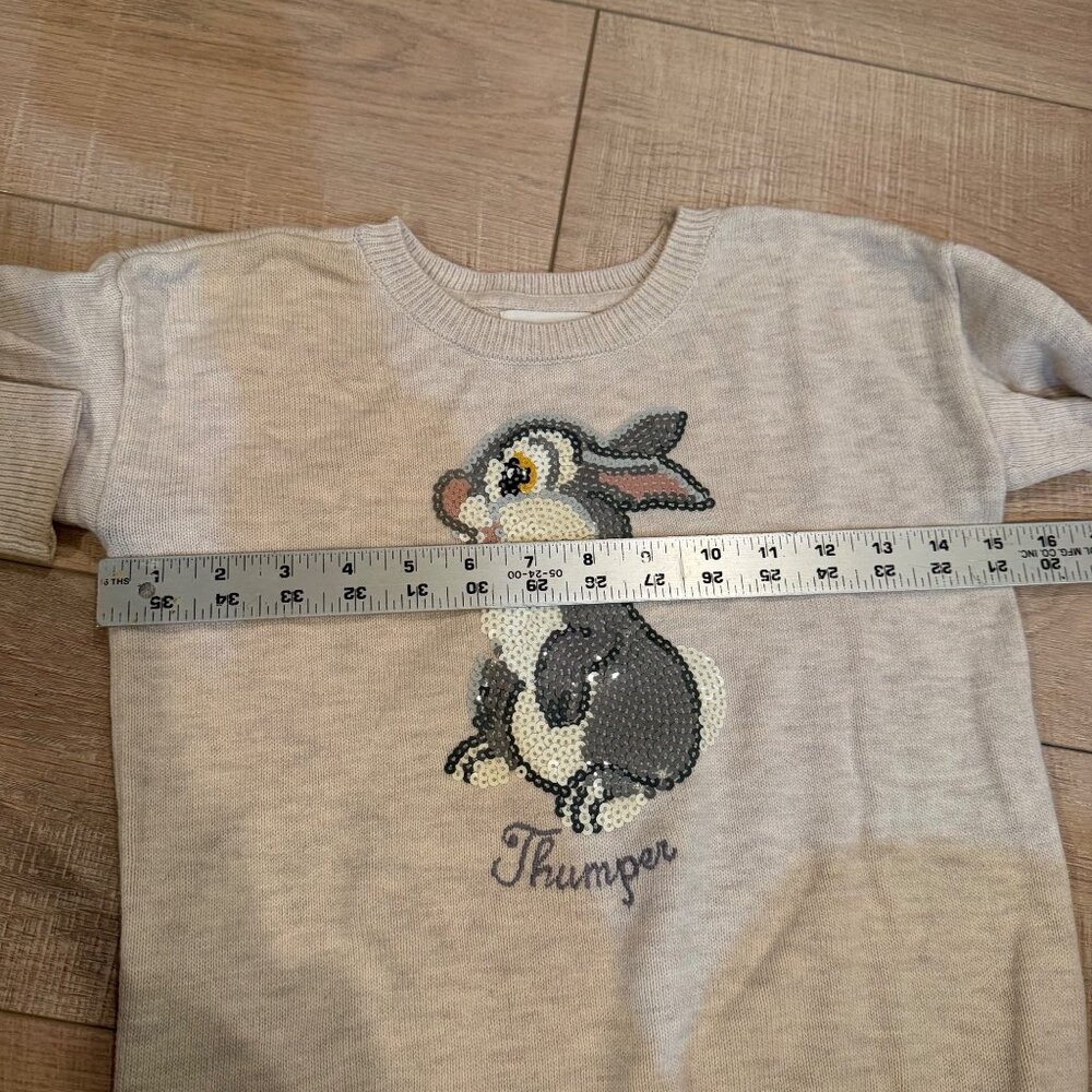 DISNEY GAP BAMBI THUMBER TUNIC SWEATER GIRLS LARGE 12/14 - Picture 5 of 8